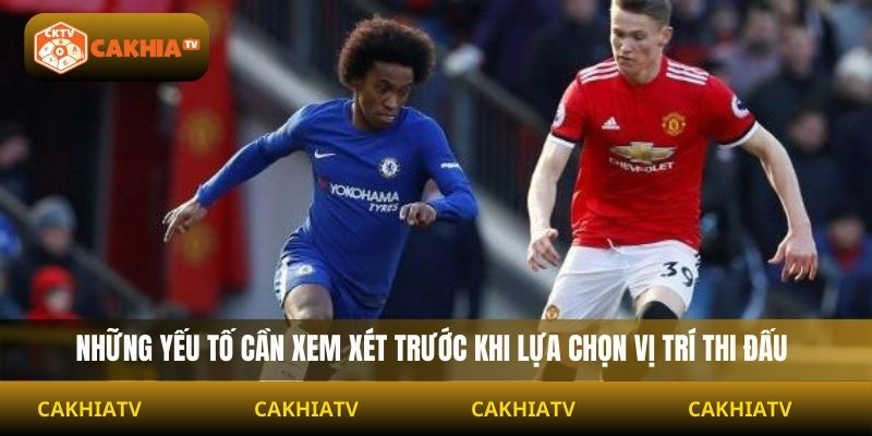 Những yếu tố cần xem xét trước khi lựa chọn vị trí thi đấu